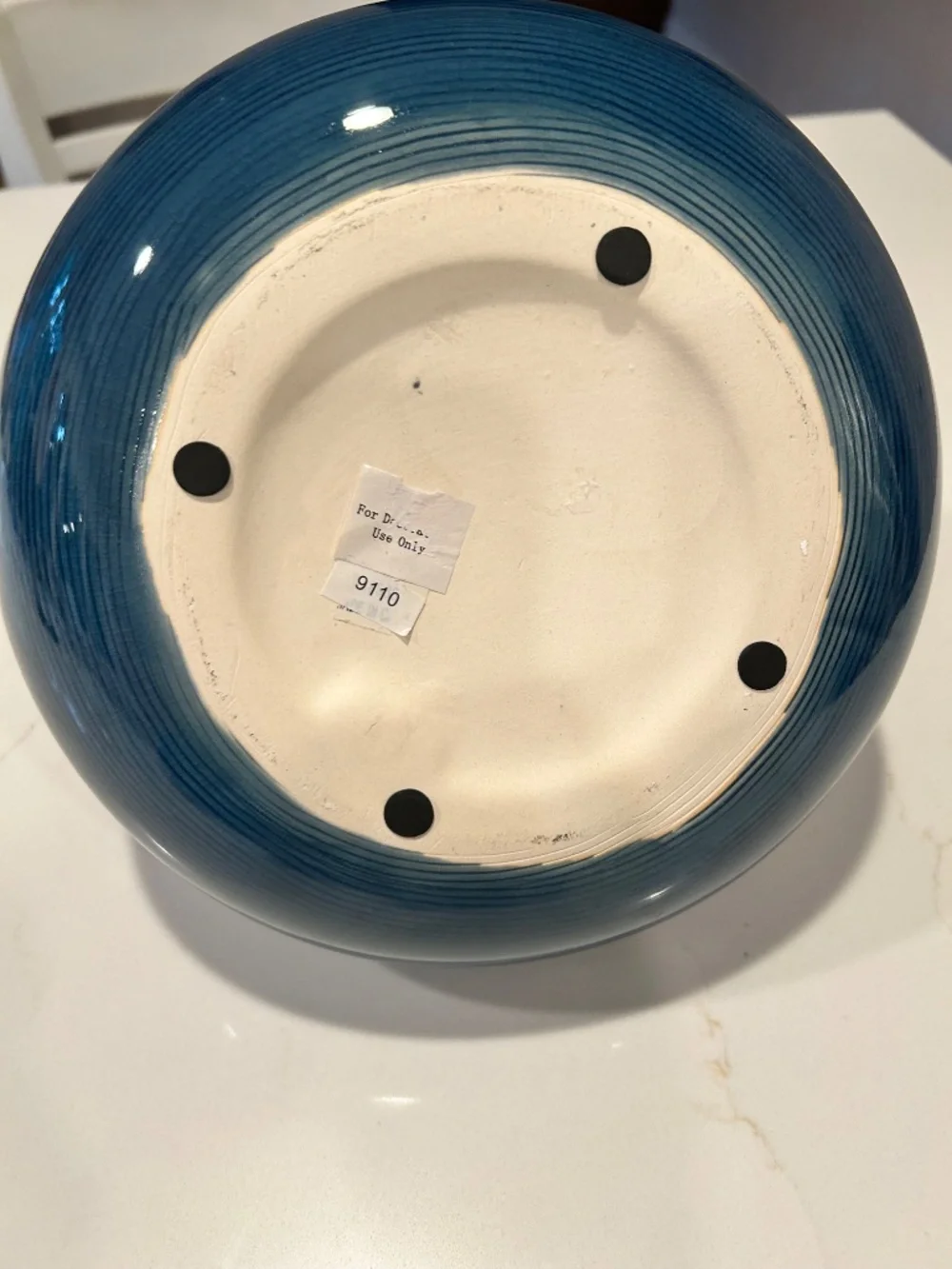 Uttermost Zayan Coastal Style Ceramic Blue  Vase 9x8x9